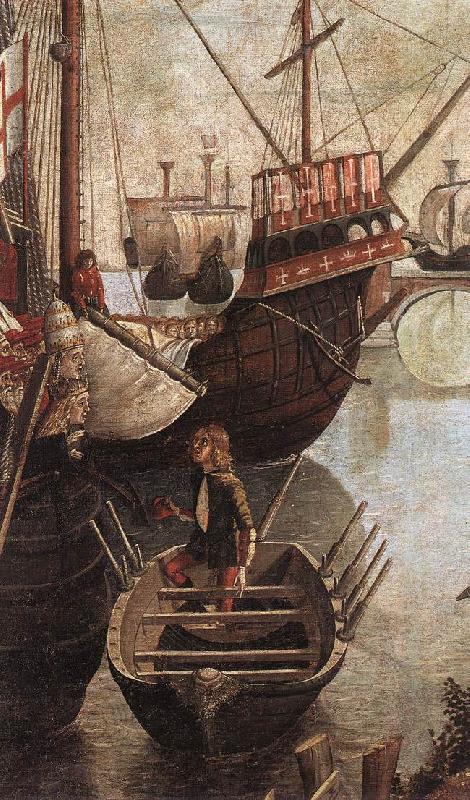 CARPACCIO, Vittore The Arrival of the Pilgrims in Cologne (detail) Germany oil painting art